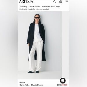 (ARITZIA) Babaton Kahlo Robe - Studio Drape sz S
